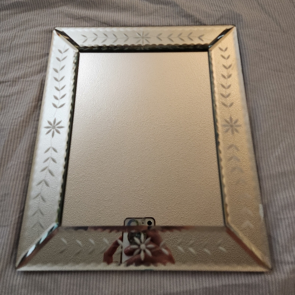 Carr Rectangular Etched Wall Mountable Mirror
